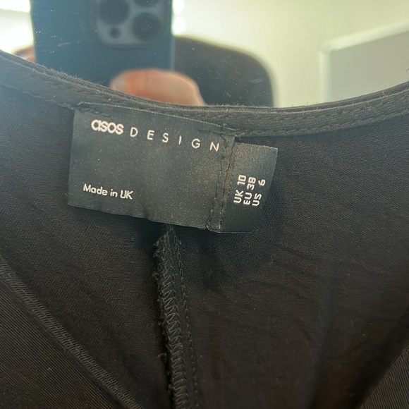 ASOS V Neck Smock Button Through Mini Dress - Picture 2 of 5